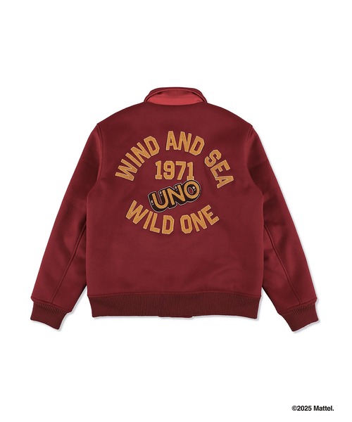 WIND AND SEA(ウィンダンシー)の「UNO x WDS MELTON JACKET(スタジャン・メンズ・ブラック/エンジ・S/L/XL/M)」の10枚目の写真