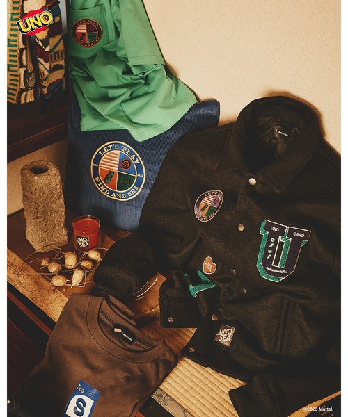 WIND AND SEA(ウィンダンシー)の「UNO x WDS MELTON JACKET(スタジャン・メンズ・ブラック/エンジ・S/L/XL/M)」の4枚目の写真