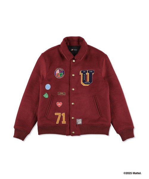 WIND AND SEA(ウィンダンシー)の「UNO x WDS MELTON JACKET(スタジャン・メンズ・ブラック/エンジ・S/L/XL/M)」の9枚目の写真