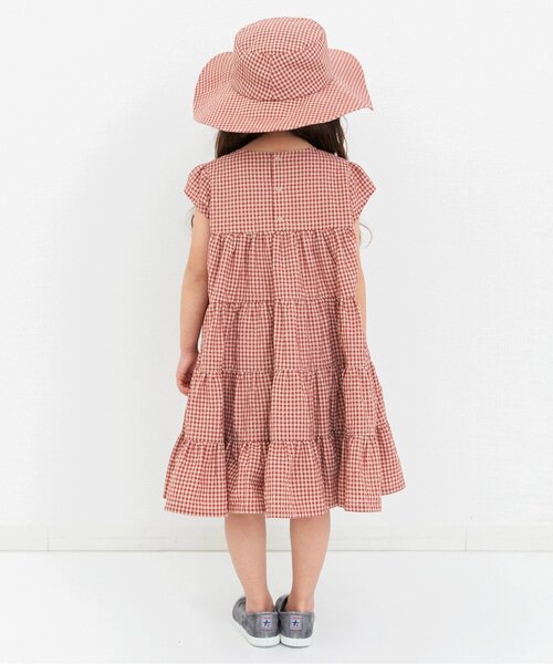 BREEZE（ブリーズ）の「【リンク】ギンガムチェックティアードワンピ（ワンピース・キッズ・ブラック/レッド・120/130/140/100/90）」の8枚目の写真