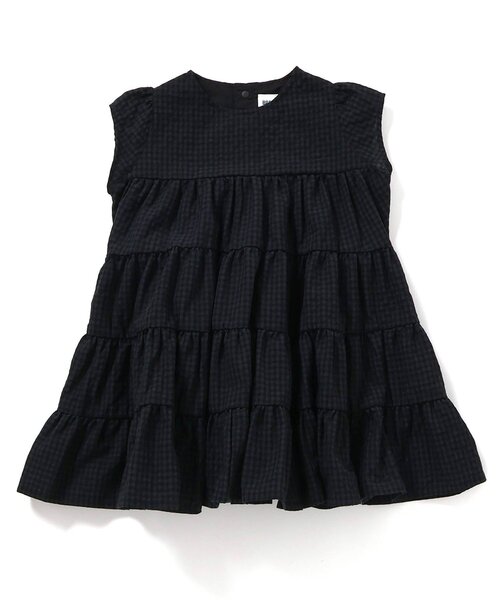 BREEZE（ブリーズ）の「【リンク】ギンガムチェックティアードワンピ（ワンピース・キッズ・ブラック/レッド・120/130/140/100/90）」の10枚目の写真