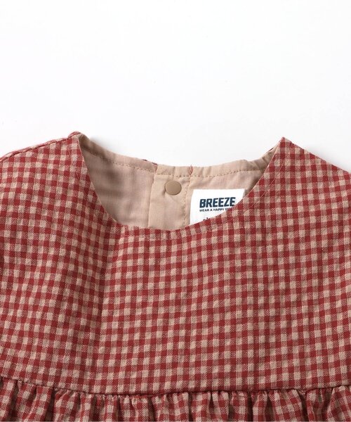 BREEZE（ブリーズ）の「【リンク】ギンガムチェックティアードワンピ（ワンピース・キッズ・ブラック/レッド・120/130/140/100/90）」の15枚目の写真