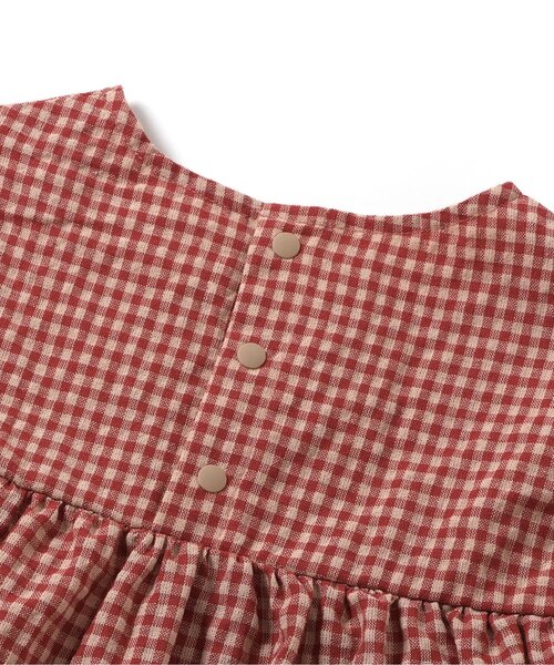 BREEZE（ブリーズ）の「【リンク】ギンガムチェックティアードワンピ（ワンピース・キッズ・ブラック/レッド・120/130/140/100/90）」の3枚目の写真