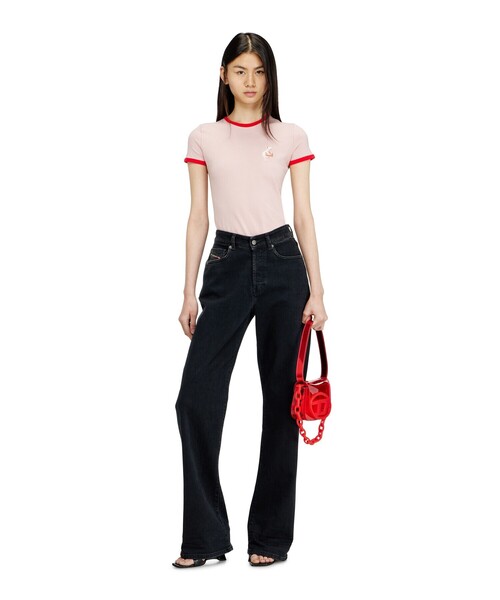 DIESEL(ディーゼル)の「ウィメンズ Tシャツ T-UNCUTIES-LONG-S12(Tシャツ/カットソー・レディース・ピンク・MEDIUM/SMALL/X-SMALL/X-LARGE/LARGE)」の2枚目の写真