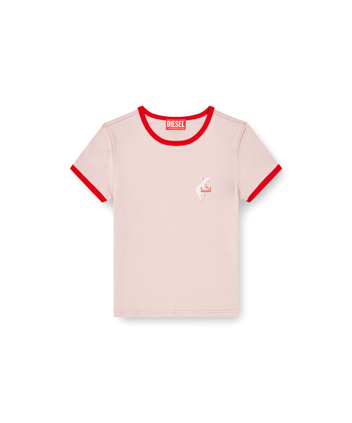 DIESEL(ディーゼル)の「ウィメンズ Tシャツ T-UNCUTIES-LONG-S12(Tシャツ/カットソー・レディース・ピンク・MEDIUM/SMALL/X-SMALL/X-LARGE/LARGE)」の5枚目の写真