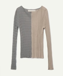leinwande（ラインヴァンド）の「Mixture Rib Knitted Top（ニット/セーター）」