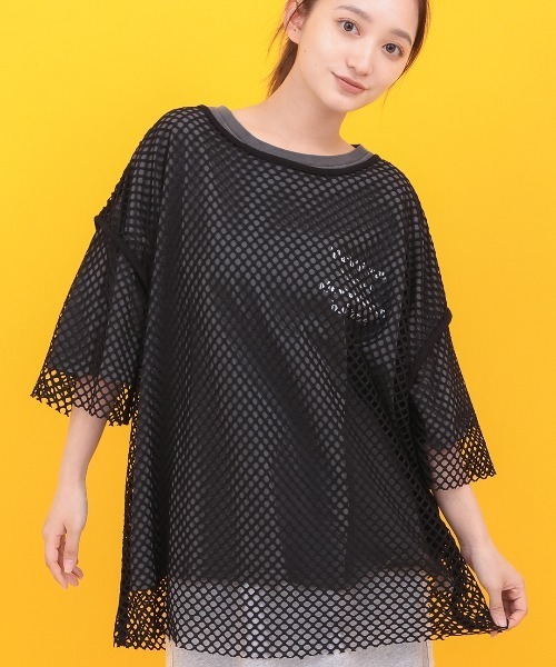 チチカカ(チチカカ)の「Orale! メッシュセットプリントTシャツ(Tシャツ/カットソー・レディース・グリーン/チャコールグレー/ベージュ・FREE)」の2枚目の写真