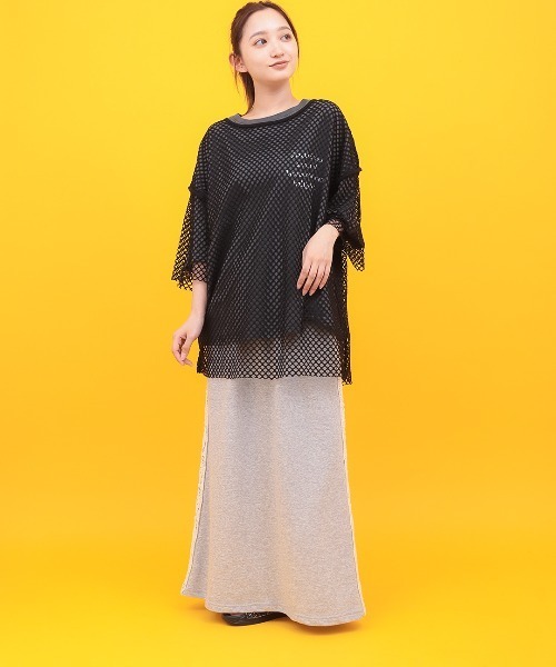 チチカカ(チチカカ)の「Orale! メッシュセットプリントTシャツ(Tシャツ/カットソー・レディース・グリーン/チャコールグレー/ベージュ・FREE)」の4枚目の写真