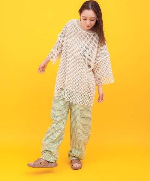 チチカカ(チチカカ)の「Orale! メッシュセットプリントTシャツ(Tシャツ/カットソー・レディース・グリーン/チャコールグレー/ベージュ・FREE)」の6枚目の写真
