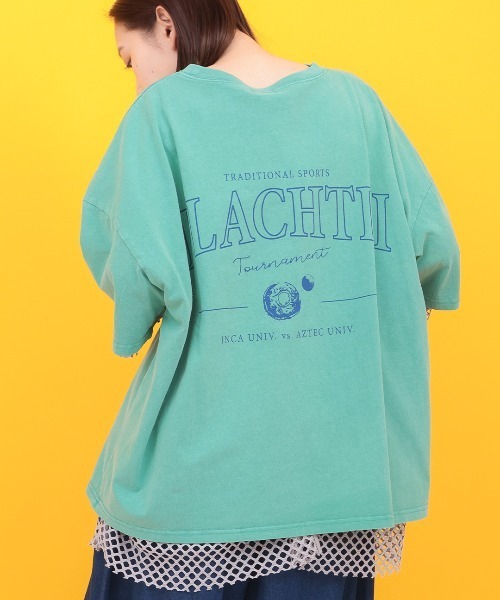 チチカカ(チチカカ)の「Orale! メッシュセットプリントTシャツ(Tシャツ/カットソー・レディース・グリーン/チャコールグレー/ベージュ・FREE)」の8枚目の写真