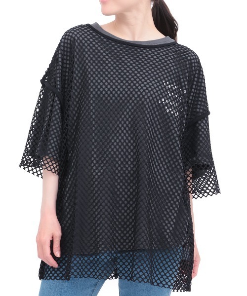 チチカカ(チチカカ)の「Orale! メッシュセットプリントTシャツ(Tシャツ/カットソー・レディース・グリーン/チャコールグレー/ベージュ・FREE)」の9枚目の写真