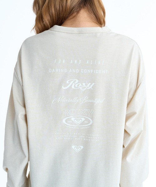 ROXY(ロキシー)の「ROXY ウィメンズ HISTORICAL LOGO L/S 長袖ラッシュガード 【2026年春夏モデル】/ロキシー長袖バックプリントラッシュガード(水着)(ラッシュガード・レディース・ベージュ/ホワイト/ブラック・MEDIUM/LARGE/SMALL)」の6枚目の写真