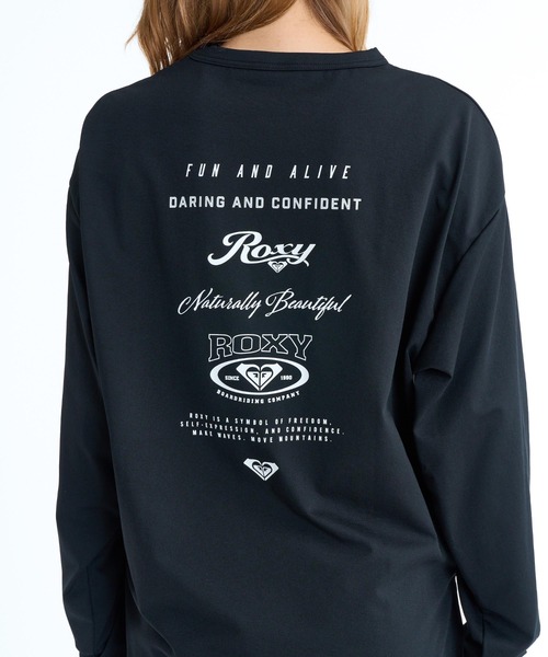 ROXY(ロキシー)の「ROXY ウィメンズ HISTORICAL LOGO L/S 長袖ラッシュガード 【2026年春夏モデル】/ロキシー長袖バックプリントラッシュガード(水着)(ラッシュガード・レディース・ベージュ/ホワイト/ブラック・MEDIUM/LARGE/SMALL)」の9枚目の写真