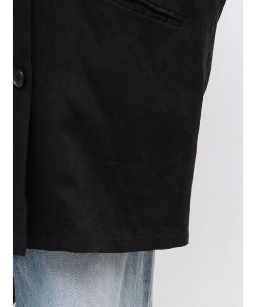 Ungrid（アングリッド）の「リネン混ハーフスリーブジャケット（テーラードジャケット・レディース・アイボリー/ブラック・FREE）」の11枚目の写真