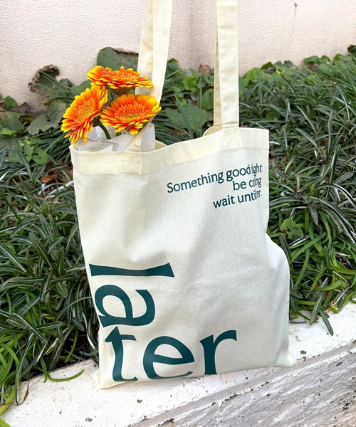 SETUP7（セットアップセブン）の「【THE READING ROOM PARIS】flat tote bag "later" グラフィックプリント フラットトートバッグ コットン（トートバッグ・レディース・ネイビー/ライトイエロー/スカイブルー/ホワイト・FREE）」の12枚目の写真