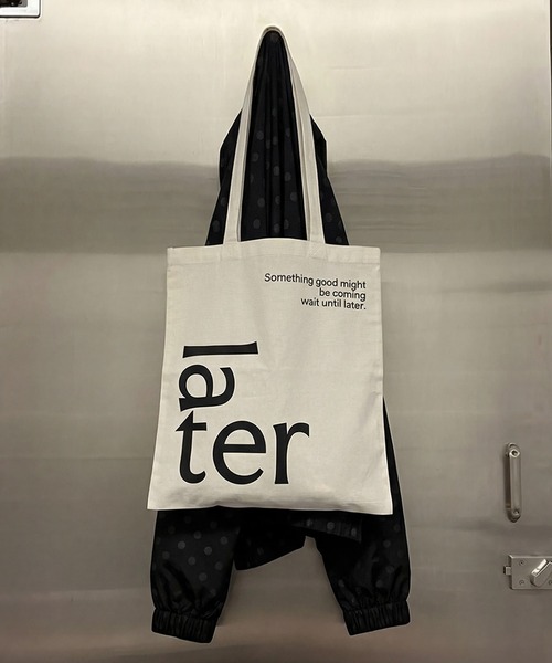 SETUP7（セットアップセブン）の「【THE READING ROOM PARIS】flat tote bag "later" グラフィックプリント フラットトートバッグ コットン（トートバッグ・レディース・ネイビー/ライトイエロー/スカイブルー/ホワイト・FREE）」の20枚目の写真