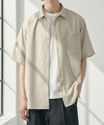 EASENCE（イーズエンス）の「【EASENCE】ハイツイステッドツイル ドライタッチ レギュラーカラー半袖シャツ<速乾/UVカット/イージーケア>（シャツ/ブラウス）」