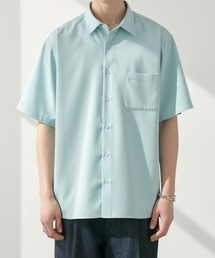 EASENCE（イーズエンス）の「【EASENCE】ハイツイステッドツイル ドライタッチ レギュラーカラー半袖シャツ<速乾/UVカット/イージーケア>（シャツ/ブラウス）」