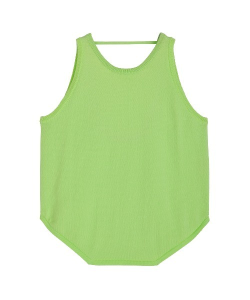ameri 緑色 ニットタンクトップ LOW BASIC COMPACT KNIT TANK TOP（タンクトップ）｜Ameri（アメリ）の