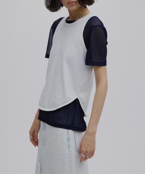 Ameri（アメリ）の「LOW BASIC COMPACT KNIT TANK TOP（タンクトップ・レディース・グリーン系その他/グレー/ピンク/ホワイト・FREE）」の16枚目の写真