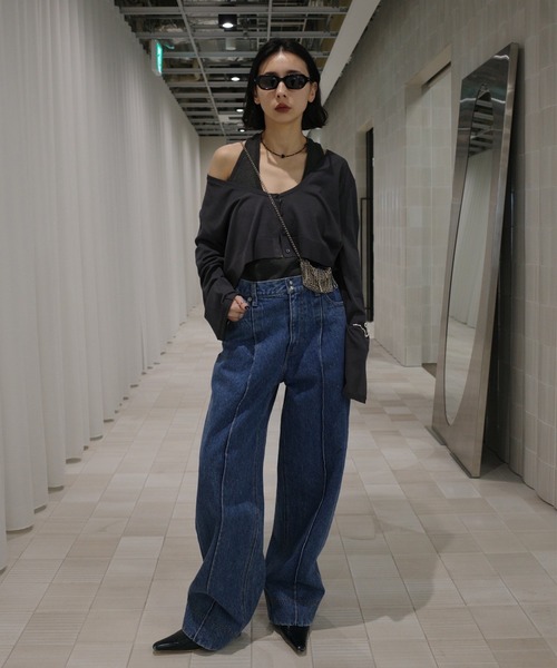 Ameri（アメリ）の「LOW BASIC COMPACT KNIT TANK TOP（タンクトップ・レディース・グリーン系その他/グレー/ピンク/ホワイト・FREE）」の7枚目の写真