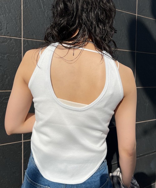 LOW BASIC COMPACT KNIT TANK TOP（タンクトップ）｜Ameri（アメリ）の