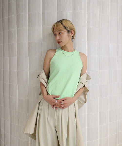 LOW BASIC COMPACT KNIT TANK TOP（タンクトップ）｜Ameri（アメリ）の