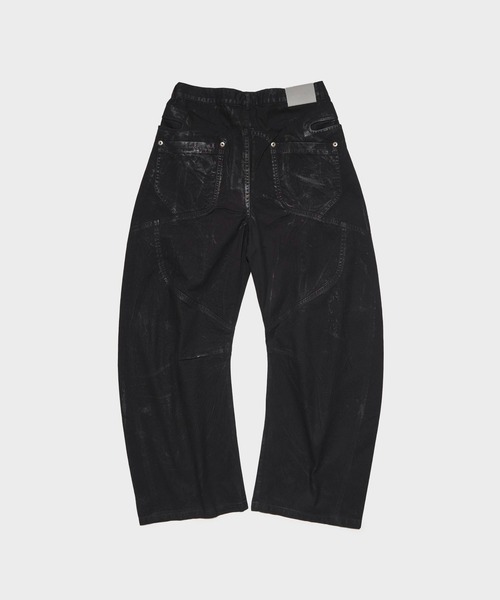 CONZ（コンズ）の「duck curved pants wax vintage（デニムパンツ・メンズ・ブラック・3/2/1）」の2枚目の写真