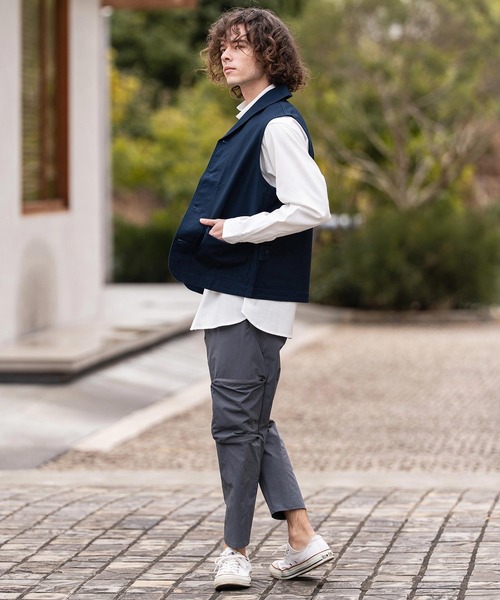 CAMBIO(カンビオ)の「mp14862-Stretch Woven Fabric Side Pocket Pants サイドポケットパンツ(2026GIM-019)(その他パンツ・メンズ・ブラック/チャコール/グレイッシュベージュ・M/S/XL)」の8枚目の写真