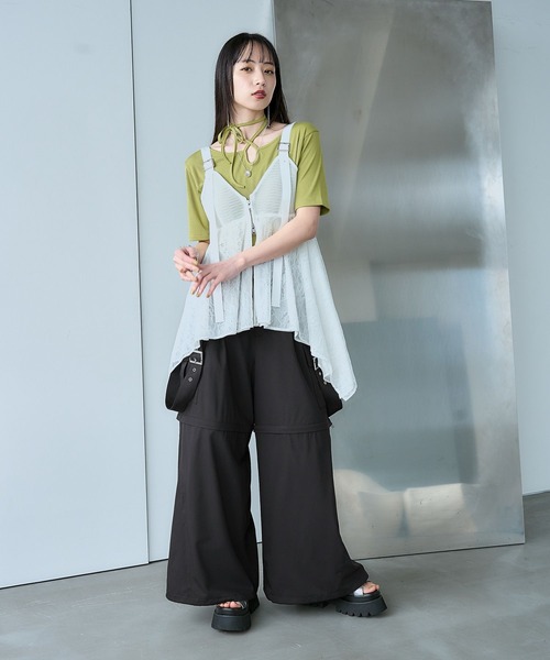 HARE（ハレ）の「レースキャミビスチェ(HARE)（キャミソール・レディース・ブラック/ホワイト・FREE）」の3枚目の写真