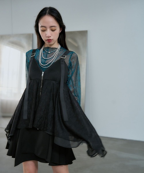 HARE（ハレ）の「レースキャミビスチェ(HARE)（キャミソール・レディース・ブラック/ホワイト・FREE）」の14枚目の写真