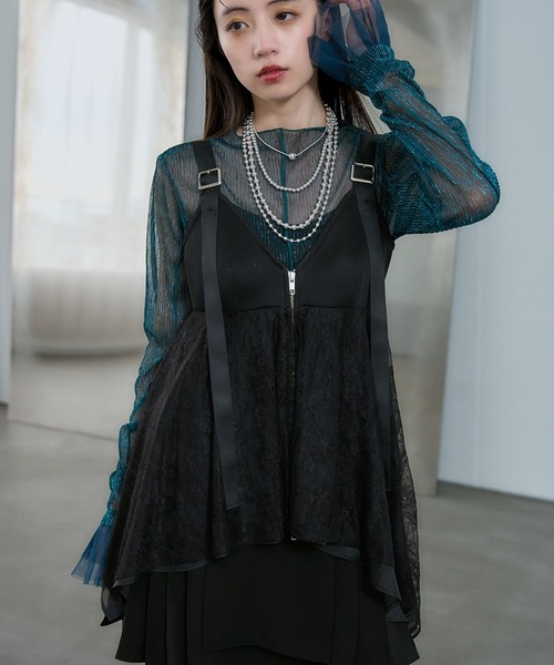 HARE（ハレ）の「レースキャミビスチェ(HARE)（キャミソール・レディース・ブラック/ホワイト・FREE）」の15枚目の写真