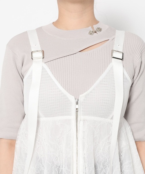 HARE（ハレ）の「レースキャミビスチェ(HARE)（キャミソール・レディース・ブラック/ホワイト・FREE）」の19枚目の写真