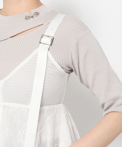 HARE（ハレ）の「レースキャミビスチェ(HARE)（キャミソール・レディース・ブラック/ホワイト・FREE）」の21枚目の写真