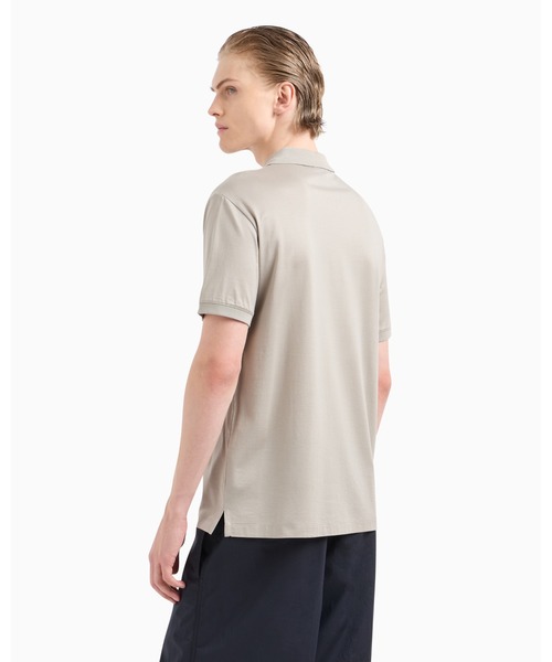 EMPORIO ARMANI(エンポリオアルマーニ)の「【エンポリオ アルマーニ】ASV ジップポロシャツ リヨセル混紡ジャージー(ポロシャツ・メンズ・グレー・MEDIUM/LARGE/XX-LARGE/X-SMALL/X-LARGE/SMALL)」の2枚目の写真