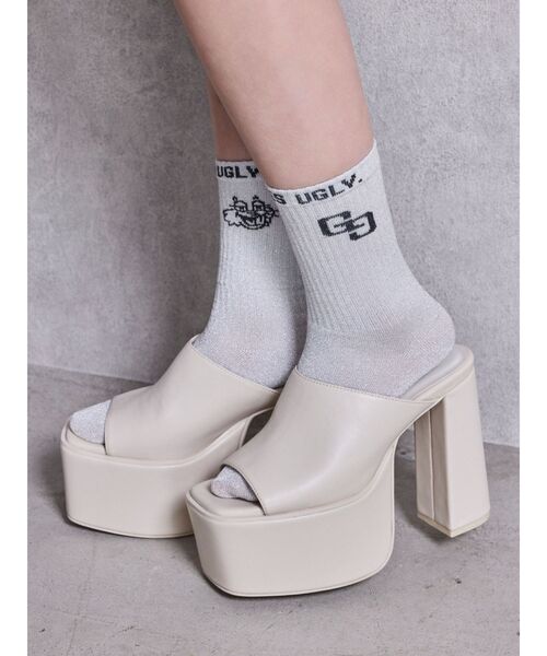 GYDA(ジェイダ)の「GG BUNNY FACEラメSOX(ソックス/靴下・レディース・ライトブルー/ブラック/オフホワイト/ピンク・FREE)」の10枚目の写真