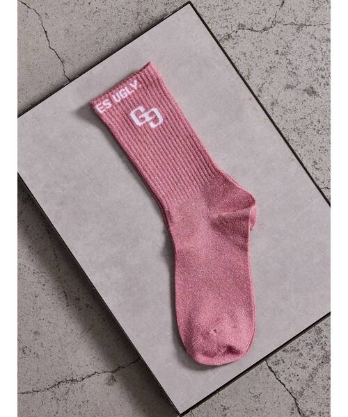 GYDA（ジェイダ）の「GG BUNNY FACEラメSOX（ソックス/靴下・レディース・ライトブルー/ブラック/オフホワイト/ピンク・FREE）」の14枚目の写真