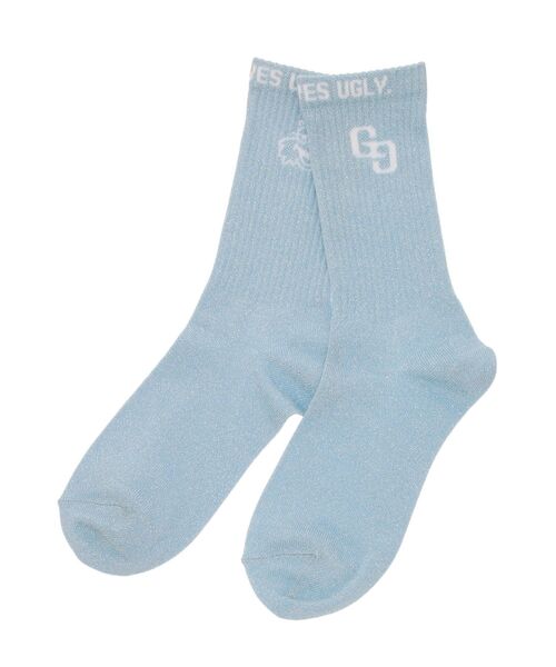 GYDA(ジェイダ)の「GG BUNNY FACEラメSOX(ソックス/靴下・レディース・ライトブルー/ブラック/オフホワイト/ピンク・FREE)」の6枚目の写真