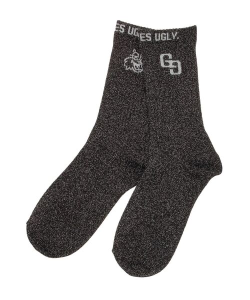 GYDA(ジェイダ)の「GG BUNNY FACEラメSOX(ソックス/靴下・レディース・ライトブルー/ブラック/オフホワイト/ピンク・FREE)」の5枚目の写真