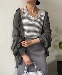 シアーデニムドルマンシャツ