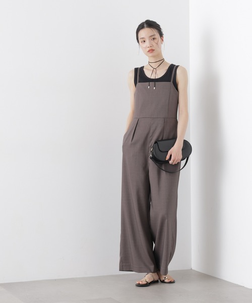 NANO universe（ナノユニバース）の「UVカット抗菌防臭吸水速乾イージーケアリブ タンクトップ（タンクトップ・レディース・ブラック/ホワイト/ライトグレー・FREE）」の6枚目の写真