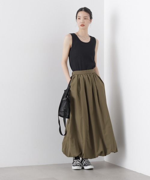 NANO universe（ナノユニバース）の「UVカット抗菌防臭吸水速乾イージーケアリブ タンクトップ（タンクトップ・レディース・ブラック/ホワイト/ライトグレー・FREE）」の10枚目の写真