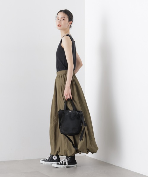 NANO universe（ナノユニバース）の「UVカット抗菌防臭吸水速乾イージーケアリブ タンクトップ（タンクトップ・レディース・ブラック/ホワイト/ライトグレー・FREE）」の11枚目の写真