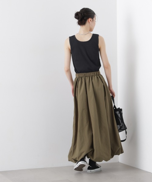 NANO universe（ナノユニバース）の「UVカット抗菌防臭吸水速乾イージーケアリブ タンクトップ（タンクトップ・レディース・ブラック/ホワイト/ライトグレー・FREE）」の12枚目の写真