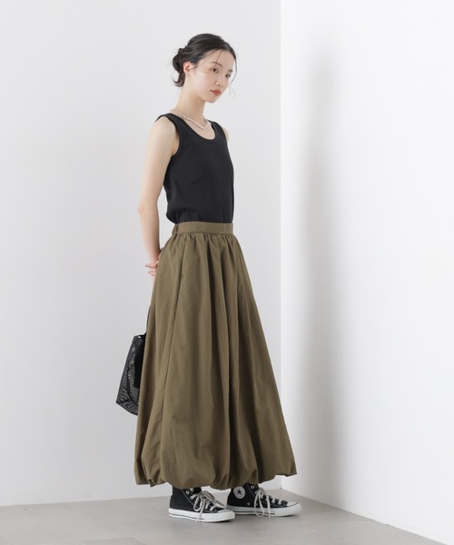 NANO universe（ナノユニバース）の「UVカット抗菌防臭吸水速乾イージーケアリブ タンクトップ（タンクトップ・レディース・ブラック/ホワイト/ライトグレー・FREE）」の13枚目の写真