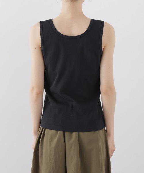 NANO universe（ナノユニバース）の「UVカット抗菌防臭吸水速乾イージーケアリブ タンクトップ（タンクトップ・レディース・ブラック/ホワイト/ライトグレー・FREE）」の16枚目の写真