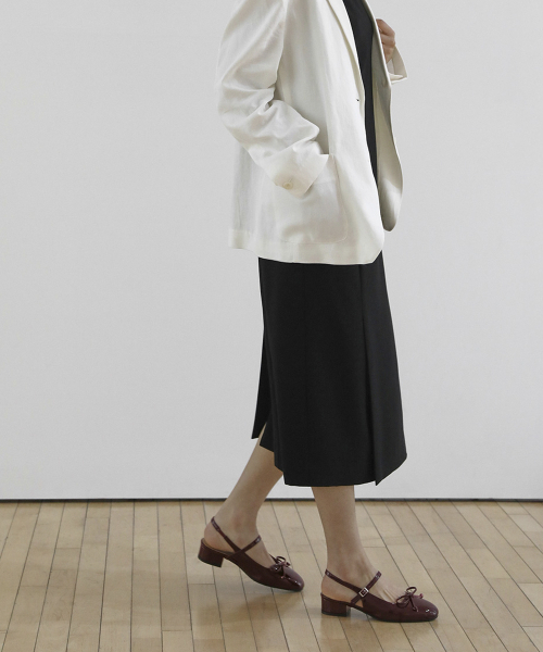 SAPPUN（サプン）の「Bellua リボン スリングバック フラットシューズ (3cm)（サンダル・レディース・ワイン/アイボリー/シルバー/ベージュ/ブラック・22.5cm/23.5cm/23cm/24.5cm/24cm/25.5cm/25cm）」の7枚目の写真