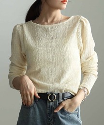 Sawa a la mode | 立体シャーリングショルダータックカットソー(Tシャツ/カットソー)