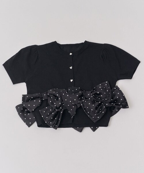 OLIVE des OLIVE(オリーブデオリーブ)の「【Belle Charme】Many Ribbon Cardigan(カーディガン/ボレロ・レディース・ネイビー/ブラック/トップグレー・FREE)」の8枚目の写真