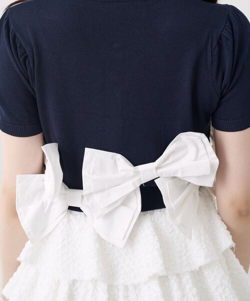 OLIVE des OLIVE(オリーブデオリーブ)の「【Belle Charme】Many Ribbon Cardigan(カーディガン/ボレロ・レディース・ネイビー/ブラック/トップグレー・FREE)」の13枚目の写真